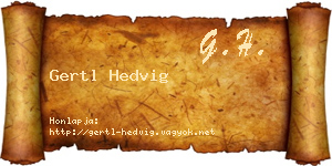 Gertl Hedvig névjegykártya